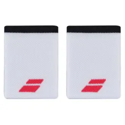 Babolat Logo Jumbo White Red Wristbands