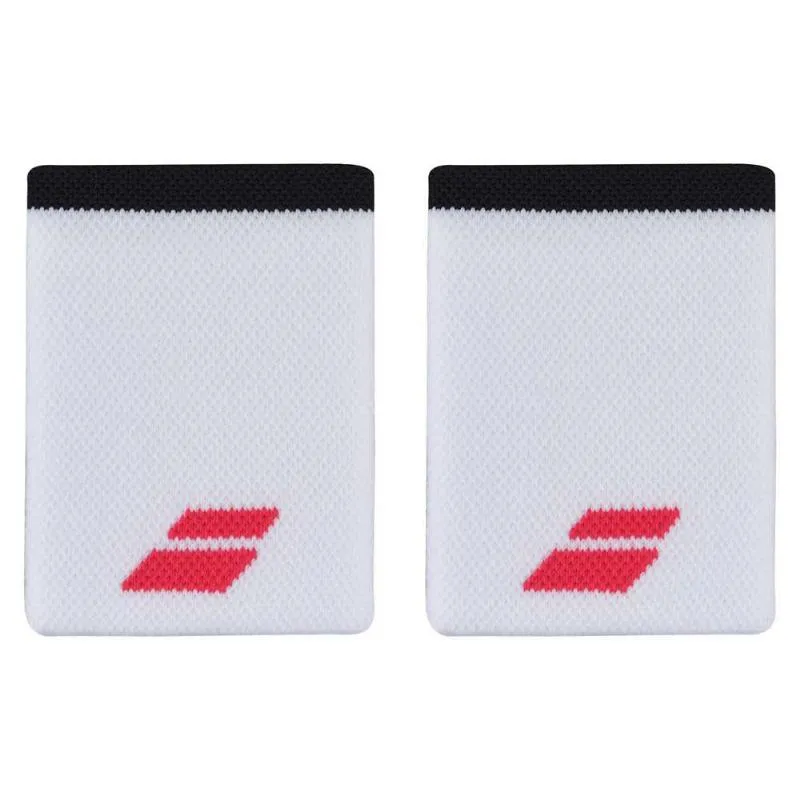 Babolat Logo Jumbo White Red Wristbands