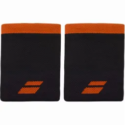 Babolat Logo Jumbo Black Red Wristbands 2 Units