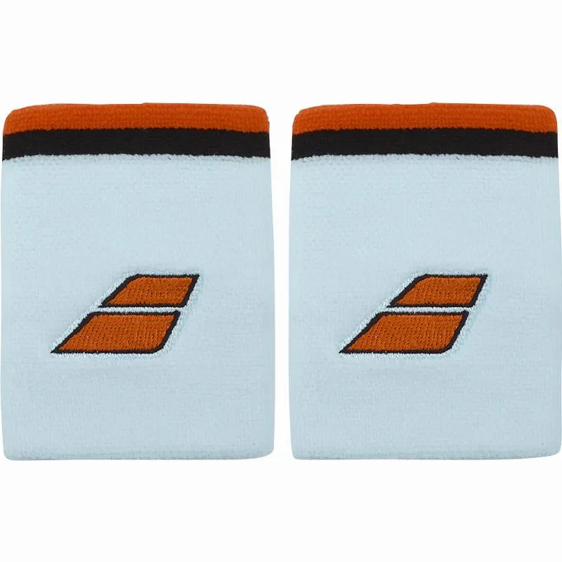 Babolat Terry Jumbo Light Blue Red Wristbands 2 Units