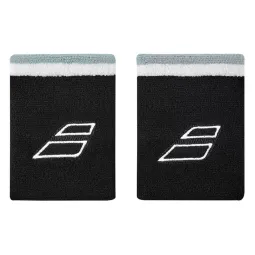 Babolat Terry Jumbo Black White Wristbands 2 Units