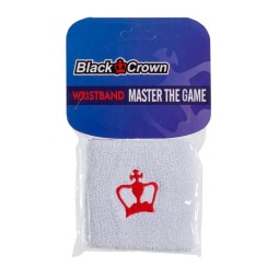 Black Crown Short White Wristbands 1 Unit