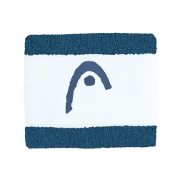 Head Striped 2.5 Teal Blue White Wristbands 2 Units