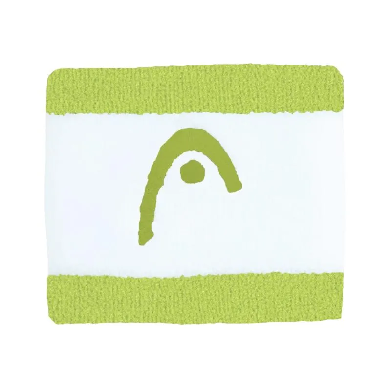Head Striped 2.5 Lime White Wristbands 2 Units