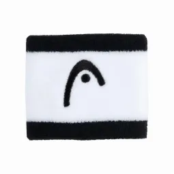 Head Striped 2.5 Black White Wristbands 2 Units