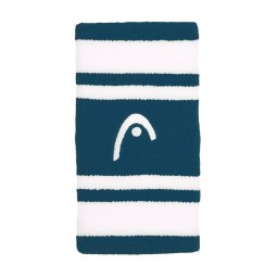 Head Striped 5 Teal Blue White Wristbands 2 Units