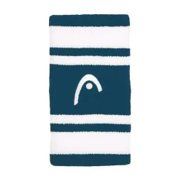 Head Striped 5 Teal Blue White Wristbands 2 Units