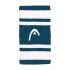 Head Striped 5 Teal Blue White Wristbands 2 Units