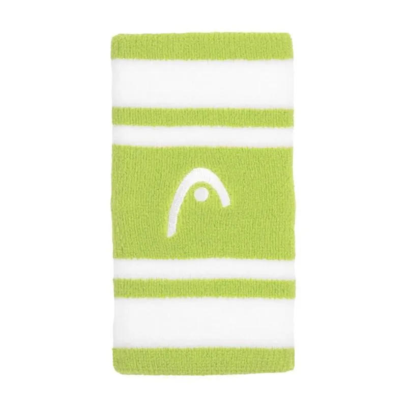 Head Striped 5 Lime White Wristbands 2 Units