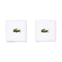 Lacoste White Wristbands 2 Units
