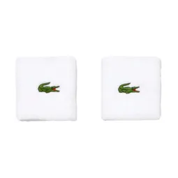 Lacoste White Wristbands 2 Units