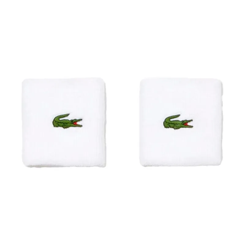 Lacoste White Wristbands 2 Units