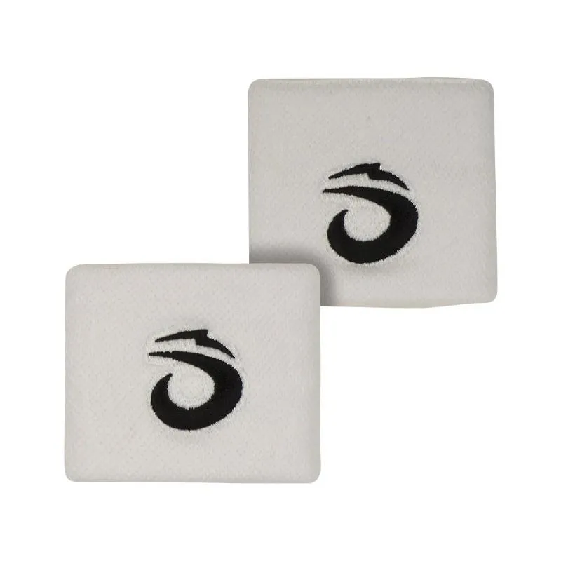 Lok Short Match White Wristbands 2 Units