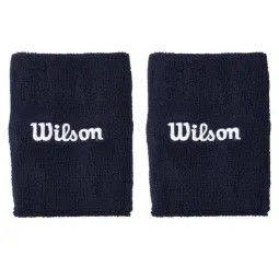 Wilson Wide Terry Navy Blue Wristbands 2 Units