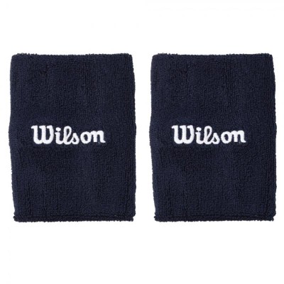 Wilson Wide Terry Navy Blue Wristbands 2 Units