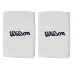 Wilson Wide Terry White Wristbands 2 Units