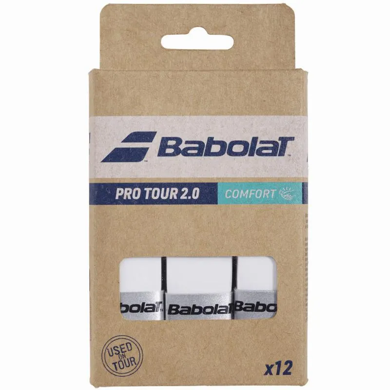 Babolat Pro Tour 2.0 White Overgrips 12 Units