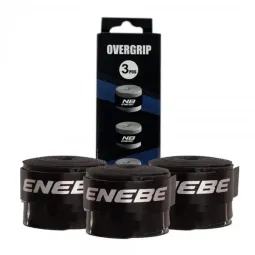 Enebe Plain Black Overgrips 3 Units