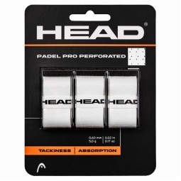 Overgrips Head Padel Pro Perforated White 3 Units