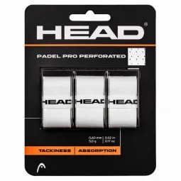 Overgrips Head Padel Pro Perforated White 3 Units