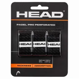 Overgrips Head Padel Pro Perforated Black 3 Units