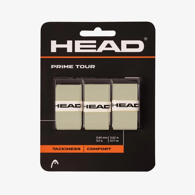 Overgrips Head Prime Tour Grey 3 Units