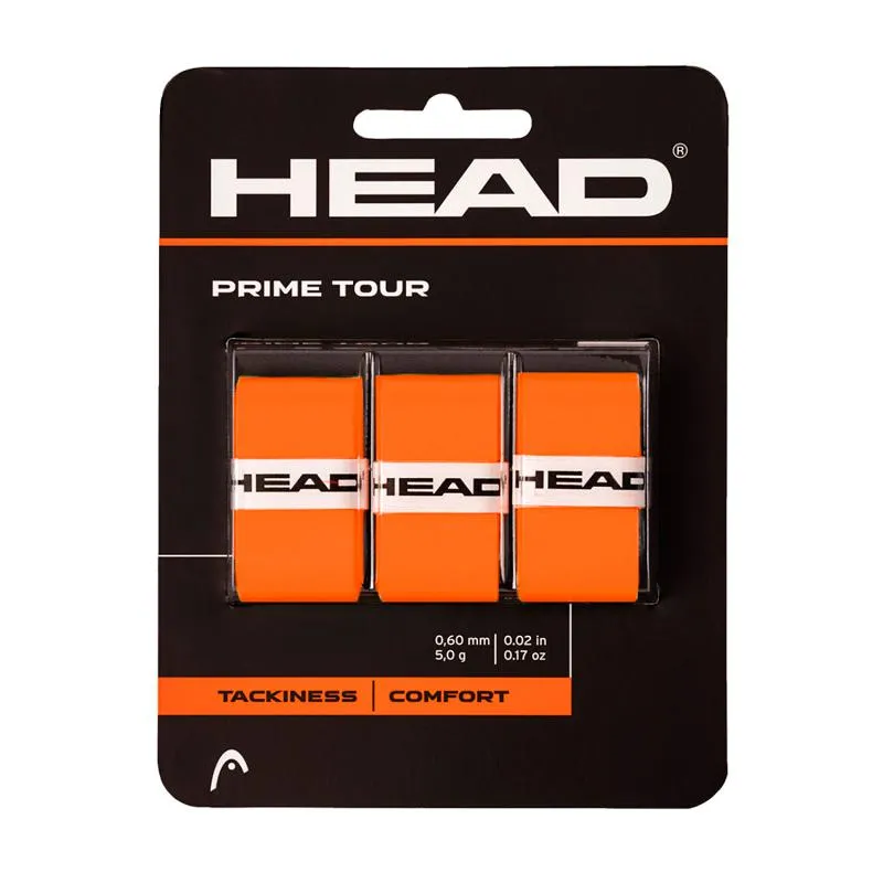 Overgrips Head Prime Tour Orange 3 Units