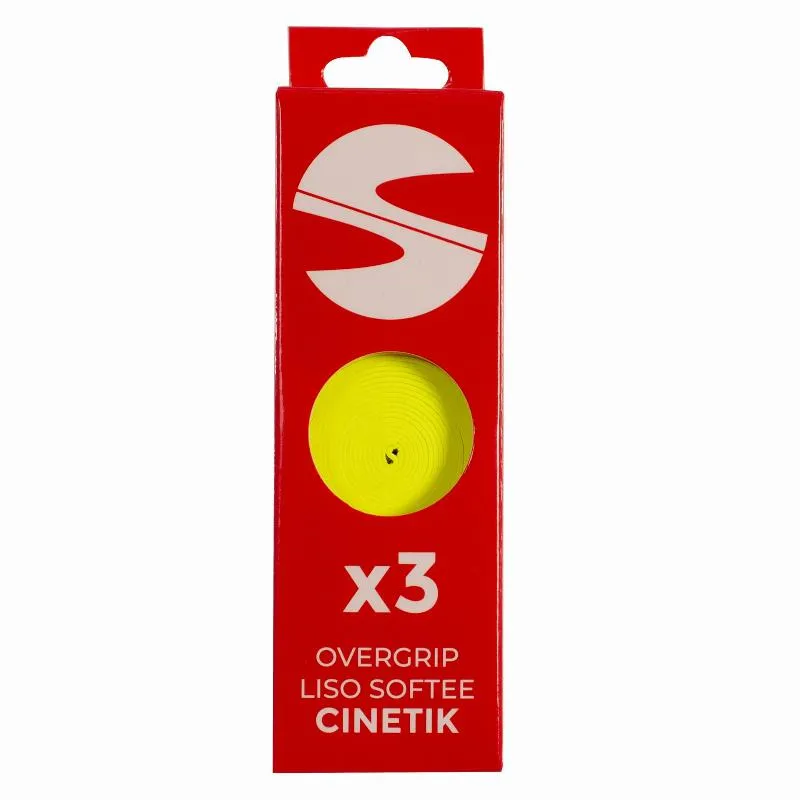 Softee Cinetik Smooth Overgrips Fluor Yellow 3 Units