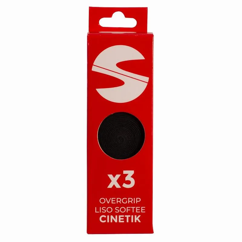 Softee Cinetik Smooth Black Overgrips 3 Units