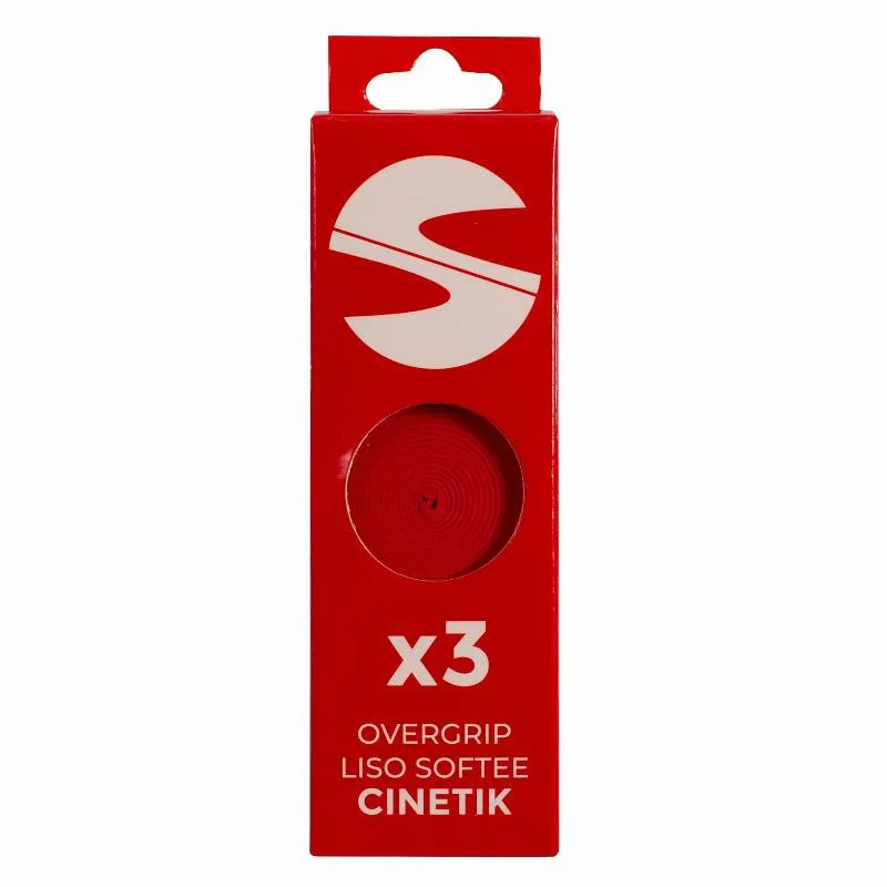 Softee Cinetik Smooth Red Overgrips 3 Units