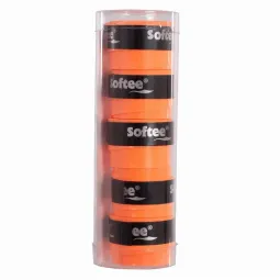 Softee Tech Smooth Overgrips Fluorescent Orange 5 Units