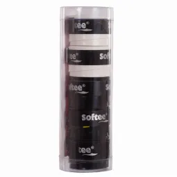 Softee Tech Smooth Black White Overgrips 5 Units