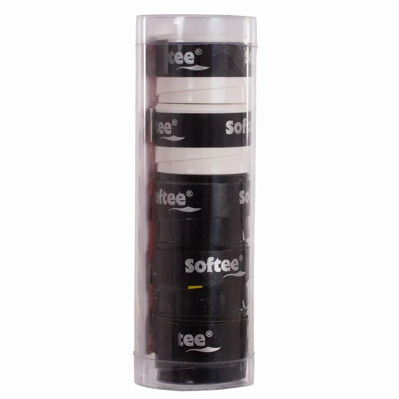 Softee Tech Smooth Black White Overgrips 5 Units