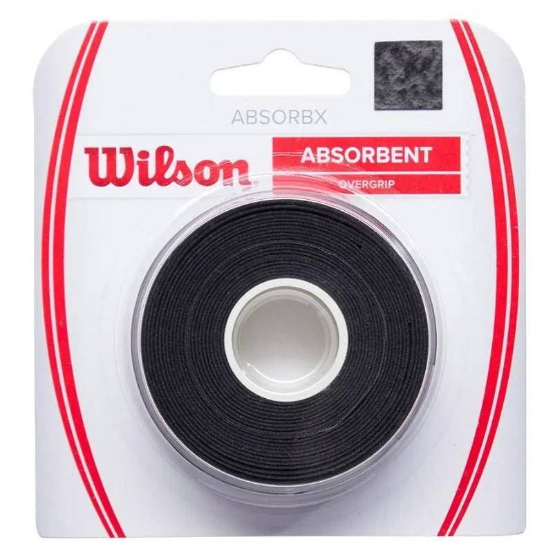 Wilson AbsorbX Black Overgrips 3 Units