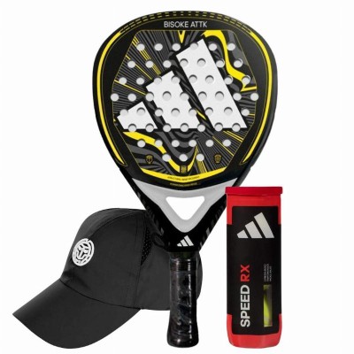 Pack Adidas Bisoke Attack 2024 Racket with Cap and Balls