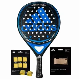 Adidas Bisoke Carbon Blue Racket Pack with Overgrips and Protector