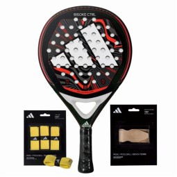 Pacchetto racchette Adidas Bisoke Control 2024 con overgrip e protezione