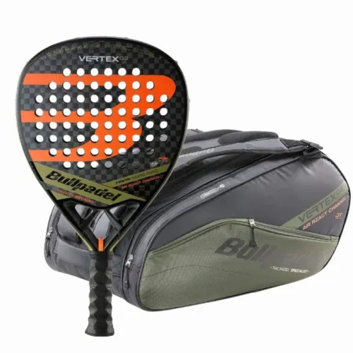 Pack Bullpadel Tello Chingotto Vertex 03 2023 Schläger mit Padel-Schlägertasche