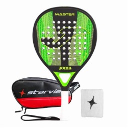 Joma Master Black Green Fluor Shovel Pack with Toiletry Bag and Wristband