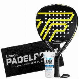Pack Pala Tecnifibre Wall Breaker 360 con Toalla y Magnesio