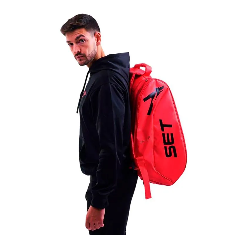 Sanyo Wolf Red Padel Racket Set