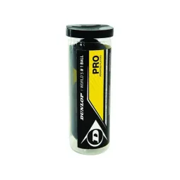 Dunlop Pro Double Point Yellow Squash Ball 3 Units