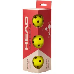 Pelotas Pickleball Head Championship 40 Outdoor 3 Unidades