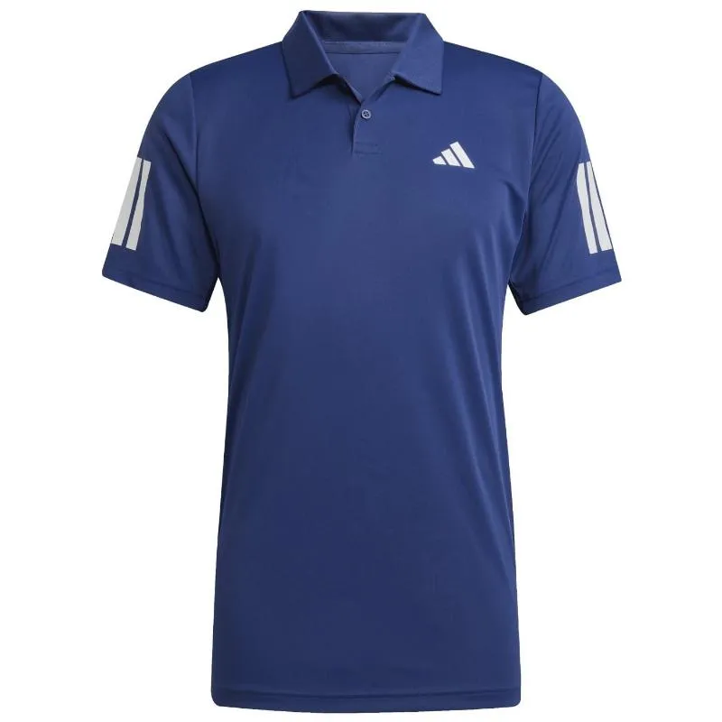 Adidas Club 3 Stripes Dark Blue Polo