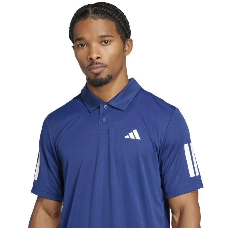 Adidas Club 3 Stripes Dark Blue Polo