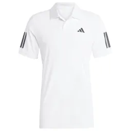 Adidas Club 3 Stripes White Black Polo