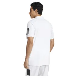Adidas Club 3 Stripes White Black Polo