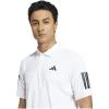 Adidas Club 3 Stripes White Black Polo