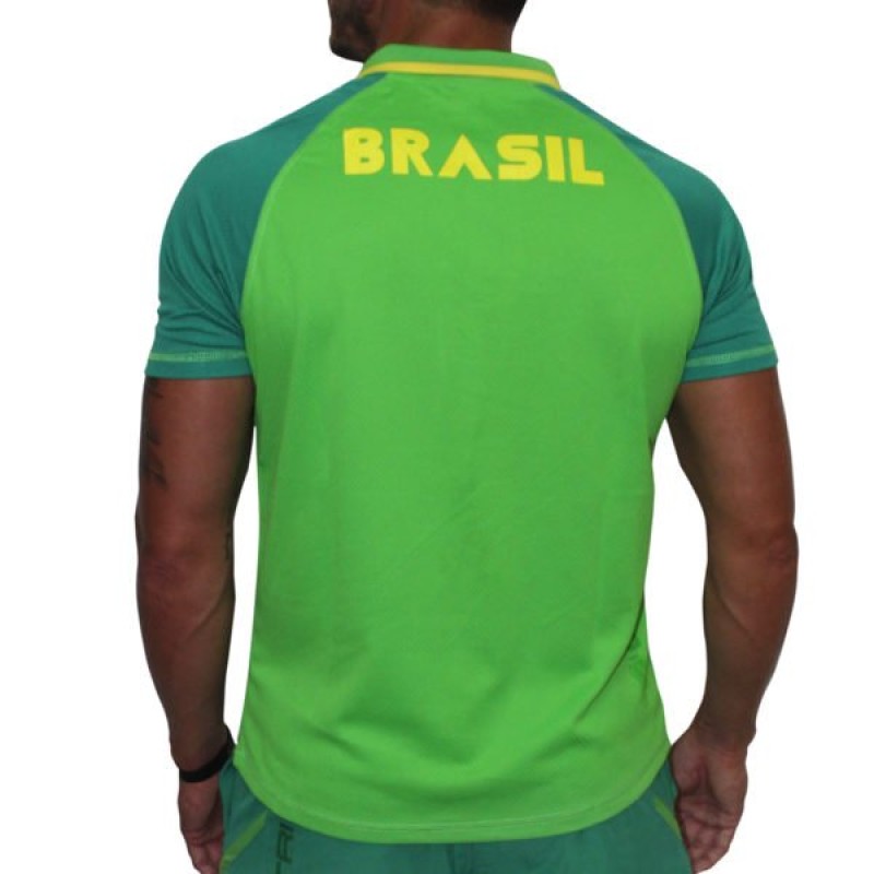 Polo Cartri Brasil Danilo Verde Junior - Barata Oferta Outlet