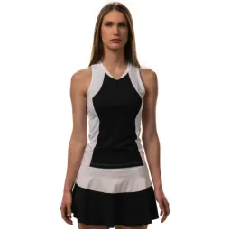 Polo Drop Shot Luna Negro Blanco